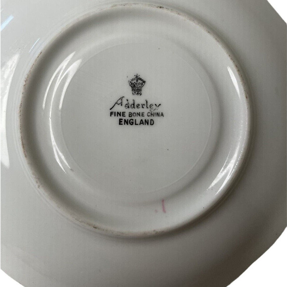 Adderley Yellow Cabbage Roses Fine Bone China Tea Cup And Saucer - Picture 7 of 8